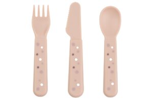 Sada růžov&yacute;ch plastov&yacute;ch př&iacute;borů Done by Deer Happy dots