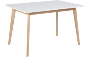 Scandi B&iacute;l&yacute; dřevěn&yacute; j&iacute;deln&iacute; stůl Corby 120x80 cm