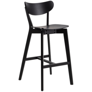 Scandi Čern&aacute; dubov&aacute; barov&aacute; židle Novby 77 cm