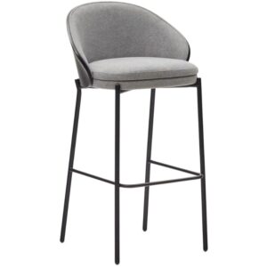 &Scaron;ed&aacute; čalouněn&aacute; barov&aacute; židle Kave Home Eamy II. 77 cm