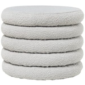 &Scaron;ed&yacute; boucl&eacute; taburet Somcasa Harry 40 cm