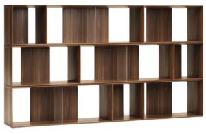 Set dev&iacute;ti ořechov&yacute;ch modul&aacute;rn&iacute;ch polic Kave Home Litto