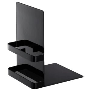 Set dvou čern&yacute;ch kovov&yacute;ch zar&aacute;žek na knihy Yamazaki Tower 18 cm