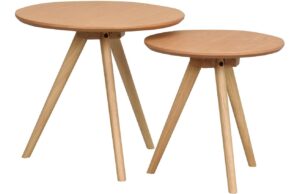 Set dvou dubov&yacute;ch odkl&aacute;dac&iacute;ch stolků ROWICO YUMI 50/40 cm