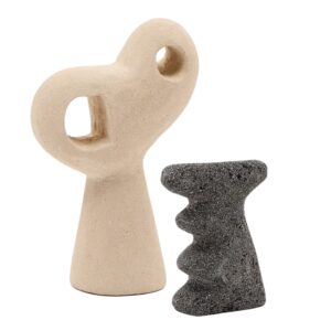 Set dvou kamenn&yacute;ch so&scaron;ek Kave Home Arif 12/15 cm