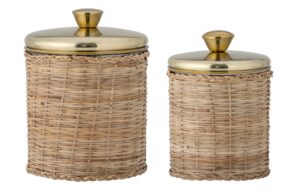 Set dvou ratanov&yacute;ch d&oacute;z Bloomingville Abas
