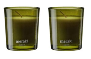 Set dvou s&oacute;jov&yacute;ch vonn&yacute;ch sv&iacute;ček Meraki Oud Leaf