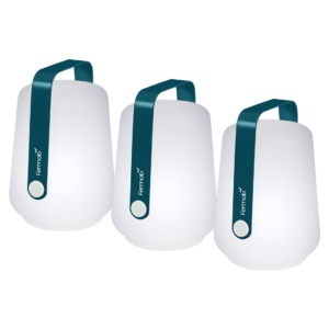 Set tř&iacute; modr&yacute;ch venkovn&iacute;ch lamp Fermob Balad 13