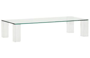 Skleněn&yacute; konferenčn&iacute; stolek Kave Home Adularia 140 x 60 cm