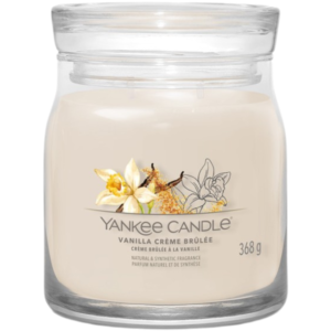 Středn&iacute; vonn&aacute; sv&iacute;čka Yankee Candle Cr&egrave;me Br&ucirc;l&eacute;e Signature