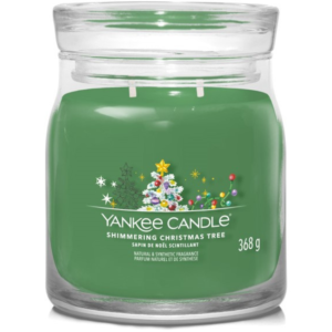 Středn&iacute; vonn&aacute; sv&iacute;čka Yankee Candle Shimmering Christmas Tree Signature