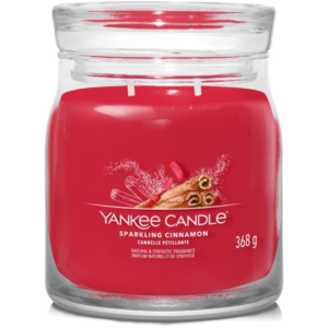 Středn&iacute; vonn&aacute; sv&iacute;čka Yankee Candle Sparkling Cinnamon Signature