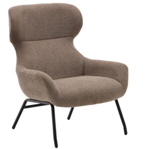 Světle hněd&eacute; čalouněn&eacute; křeslo Kave Home Belina