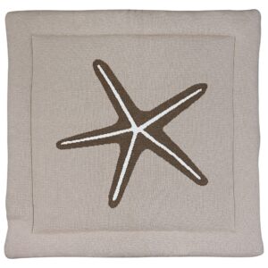 Světle &scaron;ed&aacute; hrac&iacute; deka Quax Starfish 100 x 100 cm