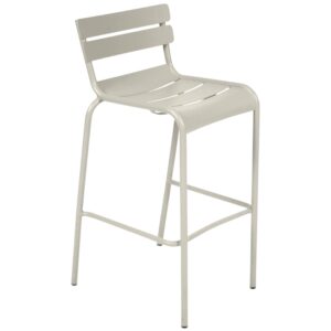Světle &scaron;ed&aacute; kovov&aacute; barov&aacute; židle Fermob Luxembourg 80 cm
