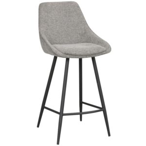 Světle &scaron;ed&aacute; l&aacute;tkov&aacute; barov&aacute; židle ROWICO SIERRA 67 cm