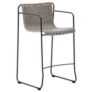 Světle &scaron;ed&aacute; zahradn&iacute; barov&aacute; židle Kave Home Maurina 64