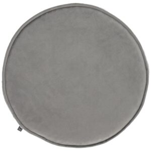 Světle &scaron;ed&yacute; kulat&yacute; sametov&yacute; podsed&aacute;k Kave Home Rimca ⌀ 35 cm