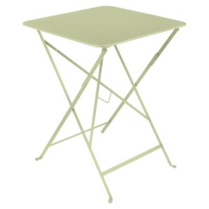 Světle zelen&yacute; kovov&yacute; skl&aacute;dac&iacute; stůl Fermob Bistro 57 x 57 cm