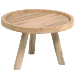 Teakov&yacute; kulat&yacute; konferenčn&iacute; stolek Kave Home Glenda 55 cm
