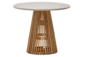 Teakov&yacute; zahradn&iacute; stůl s &scaron;edou deskou Kave Home Alcaufar 90 cm
