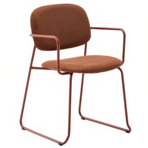 Terakotově červen&aacute; j&iacute;deln&iacute; židle Kave Home Meli II.