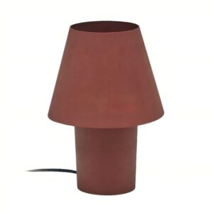 Terakotově červen&aacute; kovov&aacute; stoln&iacute; lampa Kave Home Canapost