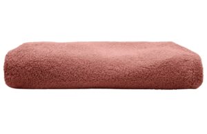 Terakotově červen&yacute; boucl&eacute; potah na taburet Kave Home Kaeli 43 cm