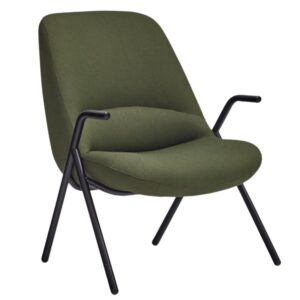 Teulat N&iacute;zk&eacute; zelen&eacute; křeslo Dins s kovovou podnož&iacute;