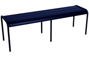 Tmavě modr&aacute; kovov&aacute; lavice Fermob Luxembourg 145 cm