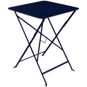 Tmavě modr&yacute; kovov&yacute; skl&aacute;dac&iacute; stůl Fermob Bistro 57 x 57 cm