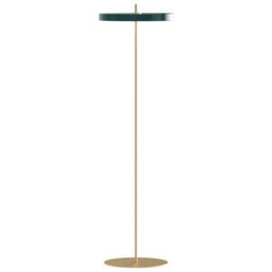 Tmavě zelen&aacute; kovov&aacute; stojac&iacute; lampa UMAGE ASTERIA 150 cm