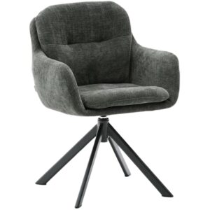 Tmavě zelen&aacute; otočn&aacute; židle Kave Home Lexa