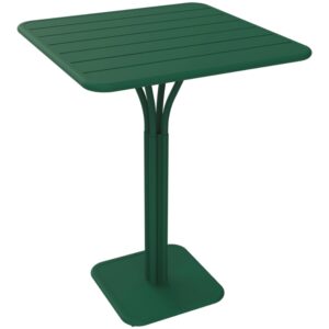 Tmavě zelen&yacute; kovov&yacute; barov&yacute; stůl Fermob Luxembourg Pedestal 80 x 80 cm
