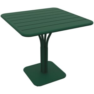 Tmavě zelen&yacute; kovov&yacute; stůl Fermob Luxembourg Pedestal 80 x 80 cm