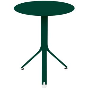 Tmavě zelen&yacute; kovov&yacute; stůl Fermob Rest'O &Oslash; 60 cm