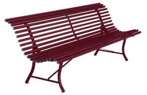 Tře&scaron;ňově červen&aacute; kovov&aacute; lavice Fermob Louisiane 200 cm