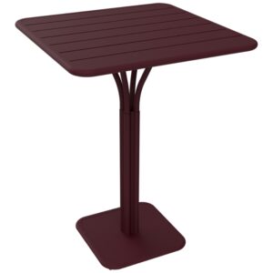Tře&scaron;ňově červen&yacute; kovov&yacute; barov&yacute; stůl Fermob Luxembourg Pedestal 80 x 80 cm