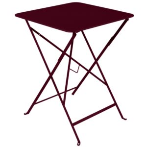 Tře&scaron;ňově červen&yacute; kovov&yacute; skl&aacute;dac&iacute; stůl Fermob Bistro 57 x 57 cm