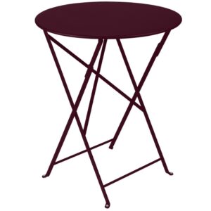 Tře&scaron;ňově červen&yacute; kovov&yacute; skl&aacute;dac&iacute; stůl Fermob Bistro &Oslash; 60 cm