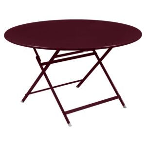 Tře&scaron;ňově červen&yacute; kovov&yacute; skl&aacute;dac&iacute; stůl Fermob Caract&eacute;re 128 cm
