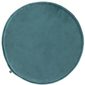 Tyrkysov&yacute; kulat&yacute; sametov&yacute; podsed&aacute;k Kave Home Rimca ⌀ 35 cm