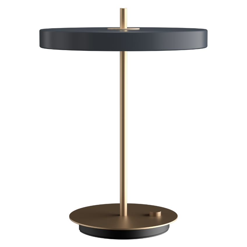 Umage Šedo-zlatá kovová stolní LED lampa Asteria