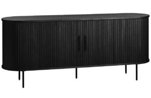 Unique Furniture Čern&aacute; dubov&aacute; komoda Nola 180 x 45 cm