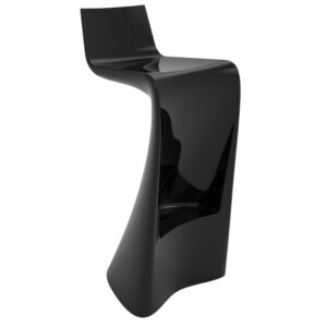 VONDOM Čern&aacute; plastov&aacute; barov&aacute; židle WING 72 cm