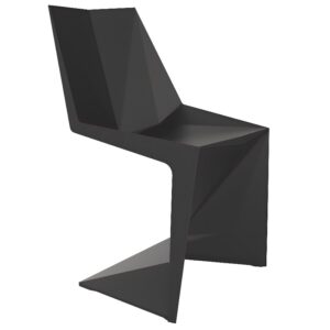 VONDOM Čern&aacute; plastov&aacute; dětsk&aacute; j&iacute;deln&iacute; židle VOXEL MINI