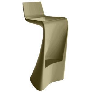 VONDOM Khaki zelen&aacute; plastov&aacute; barov&aacute; židle WING 72 cm