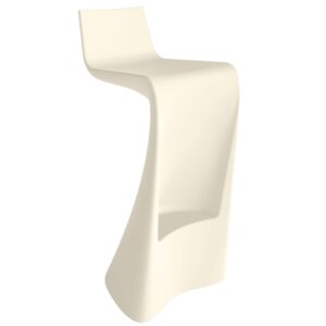 VONDOM Matně světle b&eacute;žov&aacute; plastov&aacute; barov&aacute; židle WING 72 cm