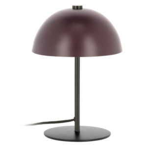 V&iacute;nově červen&aacute; kovov&aacute; stoln&iacute; lampa Kave Home Aleyla