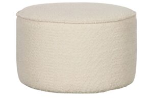 WOOOD B&eacute;žov&yacute; l&aacute;tkov&yacute; boucl&eacute; taburet Norma 60 cm